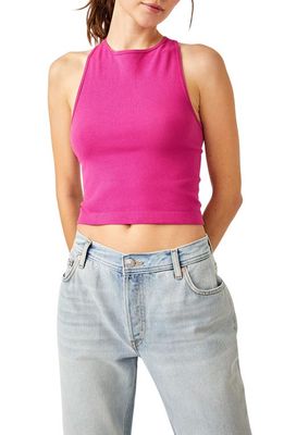 Free People Hayley Racerback Brami Crop Top in Fuschia Festival