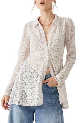 Free People Heather Lace Tunic in Champagne Dream