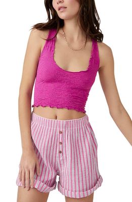 Free People Here for You Racerback Crop Camisole in Dahlia Mauve