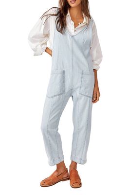 Free People High Roller Denim Jumpsuit in Whimsy