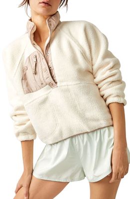 Free People Hit the Slopes Colorblock Pullover in Ivory Combo