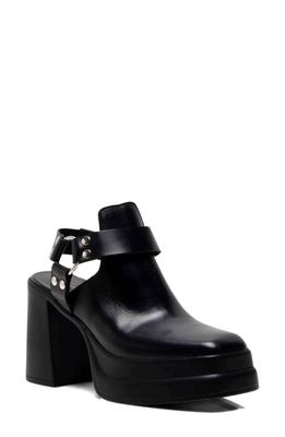 Free People Hybrid Harness Platform Bootie in Black Leather