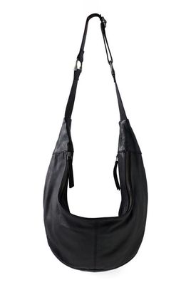 Free People Idle Hands Leather Sling Bag in Black