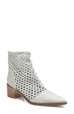 Free People In the Loop Woven Bootie in Light Grey Leather