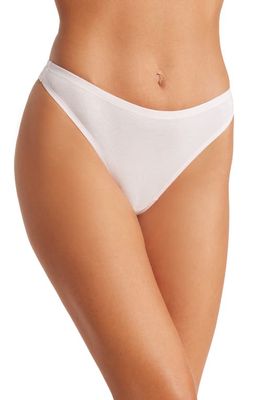 Free People Intimately FP Stretch Cotton Thong in Mauve Combo