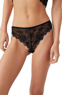 Free People Intimately FP Suddenly Fine Cutout Thong in Black