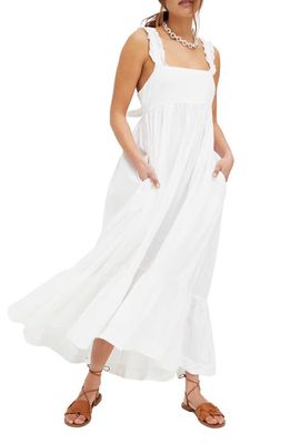 Free People Isabella Ruffle Maxi Dress in Optic White
