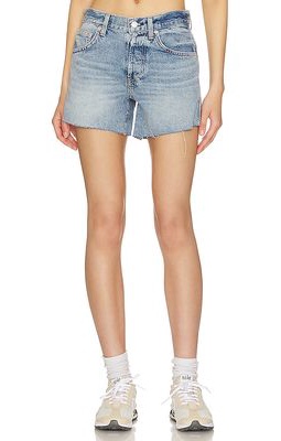 Free People Ivy Mid Rise Short in Blue