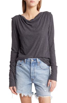 Free People Kimmi Cotton Blend Top in Black