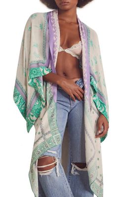 Free People Kiss the Sky Butterfly Caftan in Sage