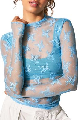 Free People Lady Lux Layering Top in Blue Bell