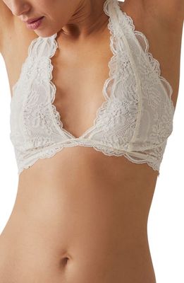 Free People Last Dance Lace Halter Bra in Ivory