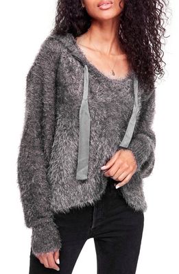 Free People Light As a Feather Hoodie in Grey