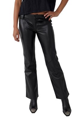 Free People Love Language Faux Leather Pants in Black
