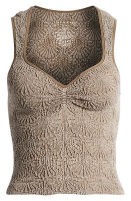 Free People Love Letter Floral Smocked Top in Stingray