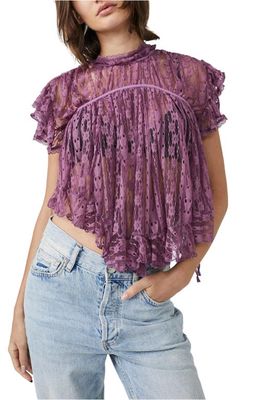 Free People Lucea Lace Top in Boudoir