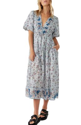 Free People Lysette Floral Maxi Dress in Bluebell Combo