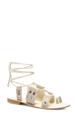 Free People Mantra Mirror Ankle Wrap Sandal in Natural