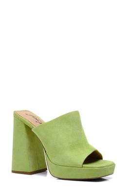 Free People Margo Platform Sandal in Green Apple