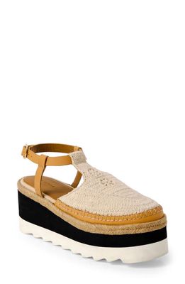 Free People Morning in Mykonos Platform Wedge in Vachetta Multi