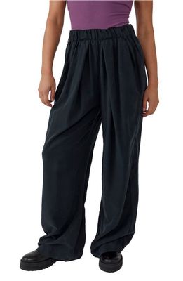 Free People Nothin To Say Pleat Trousers in Black