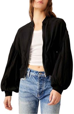 Free People On Pointe Bomber Jacket in Black