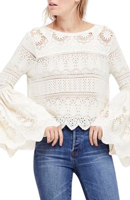Free People Once Upon a Time Lace Top in Ivory