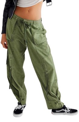 Free People One Step Ahead Parachute Pants in Sea Serpent