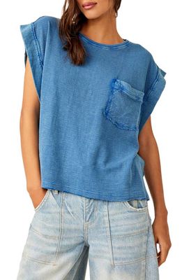 Free People Our Time Oversize T-Shirt in Blue