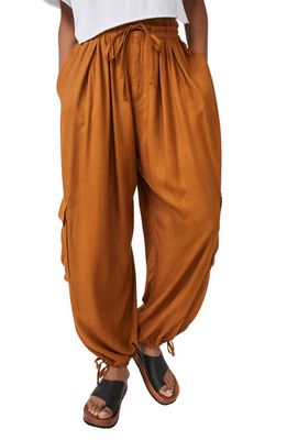 Free People Palash Baggy Cargo Pants in Goldenrod