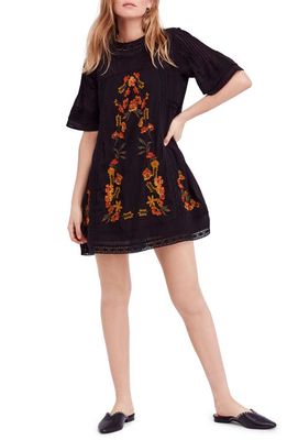Free People 'Perfectly Victorian' Minidress in Black Combo
