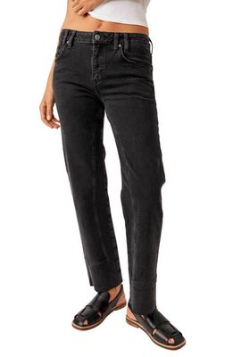 Free People Risk Taker Raw Hen Straight Leg Jeans in Main Squeeze