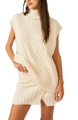 Free People Rosemary Cotton Blend Sweater & Miniskirt Set in Cheesecake