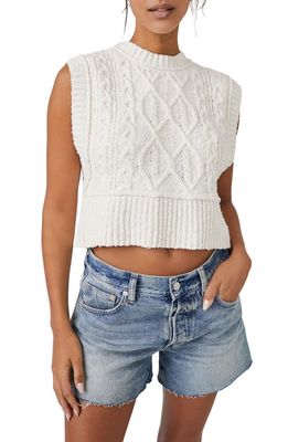 Free People Rowan Sweater Vest in Ivory
