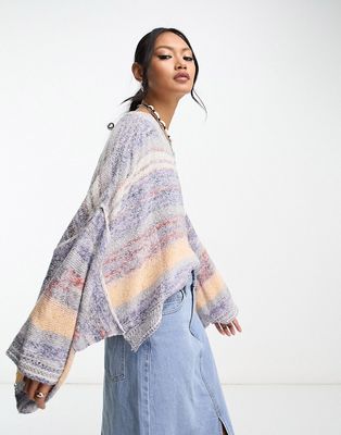 Free People Saturn space knit poncho in multi
