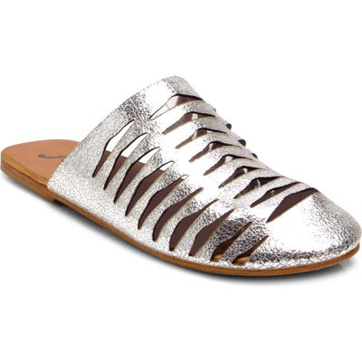 Free People Slice of Sun Mule in Silver at Nordstrom, Size 11