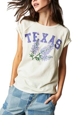 Free People State Flower Graphic Tee in Taupe Texas
