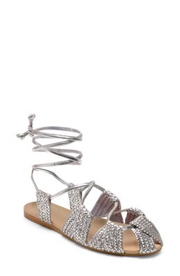 Free People Sunny Gilly Sandal in Silver Leather