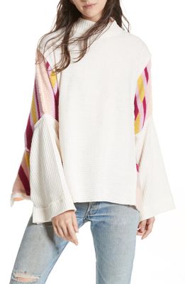 Free People Susie Swit Bell Sleeve Sweater in Cream
