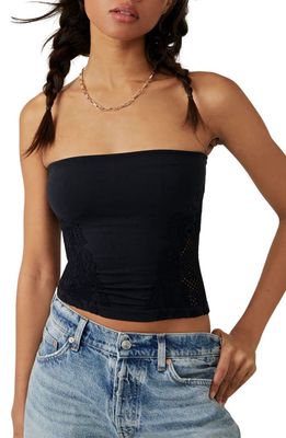 Free People Talk About It Tube Top in Black
