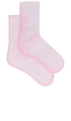 Free People The Moment Sheer Socks in Pink.
