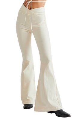 Free People Venice Beach Flare Pants in Worn White