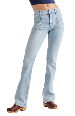 Free People We the Free Aiden Slim Flare Jeans in Too Cool Blue