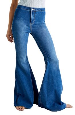 Free People We the Free Float On Flare Jeans in Bermondsey Blue