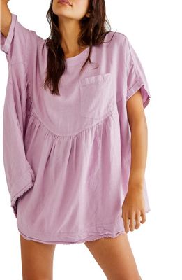 Free People We the Free Moon City Ruffle Hem Top in Candied Lilac