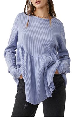 Free People We the Free Oh My Long Sleeve Thermal Top in Frozen Violet
