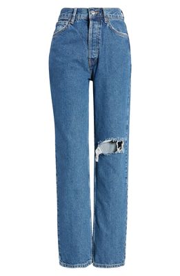 Free People We the Free The Lasso Straight Leg Jeans in Sapphire