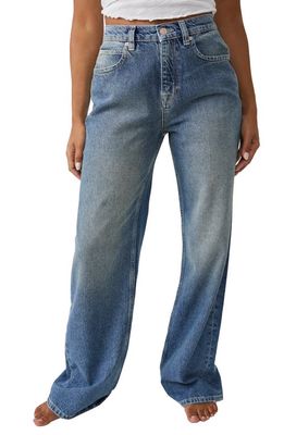 Free People We the Free Tinsley High Waist Baggy Jeans in Hazey Blue