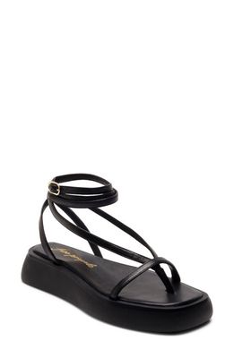 Free People Winnie Ankle Strap Platform Sandal in Black
