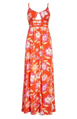 Free People Wisteria Floral Sleeveless Maxi Dress in Pop Combo
